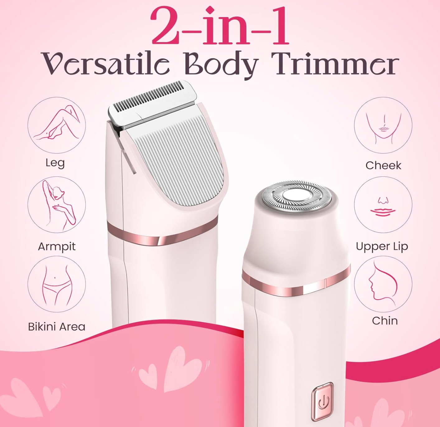 Pink Sugar Ultimate 2-in-1 Bikini Trimmer - Electric Razor TARHUS