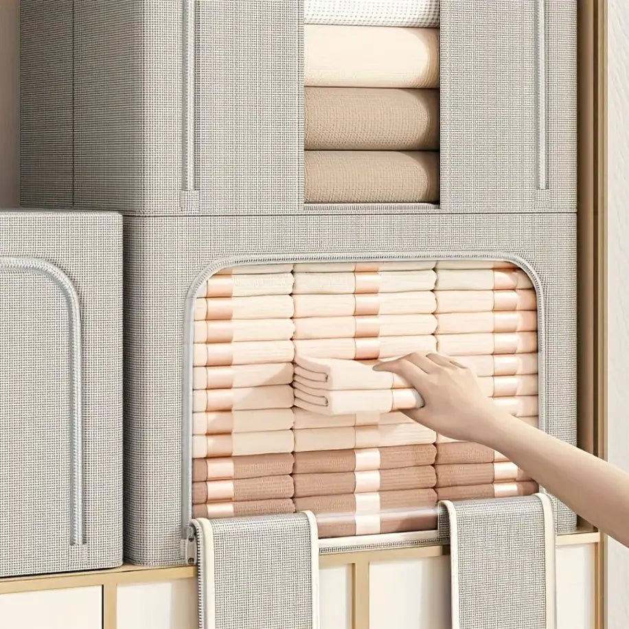 STACKABLE LINEN STORAGE BOXES - TARHUS