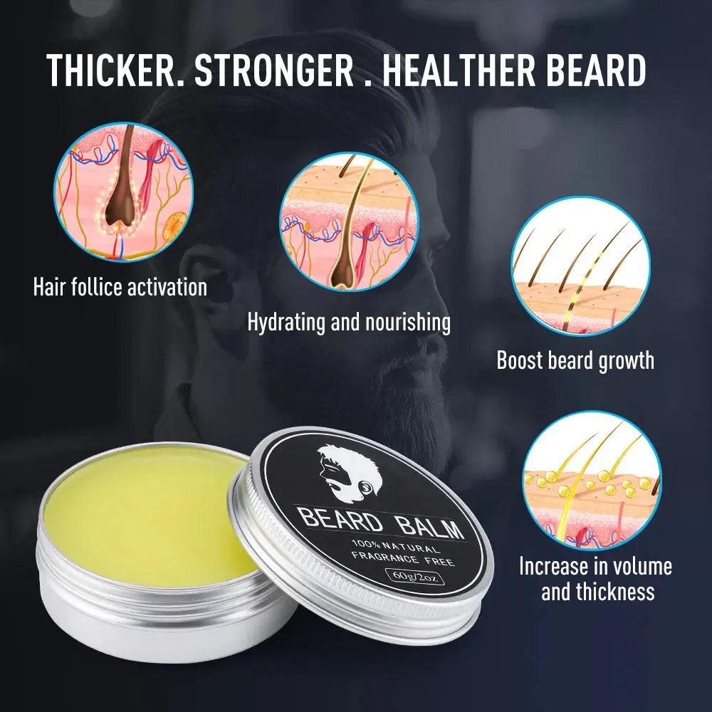 Beard Oil & Balm Set – Natural Beard Growth & Styling for Men - TARHUS