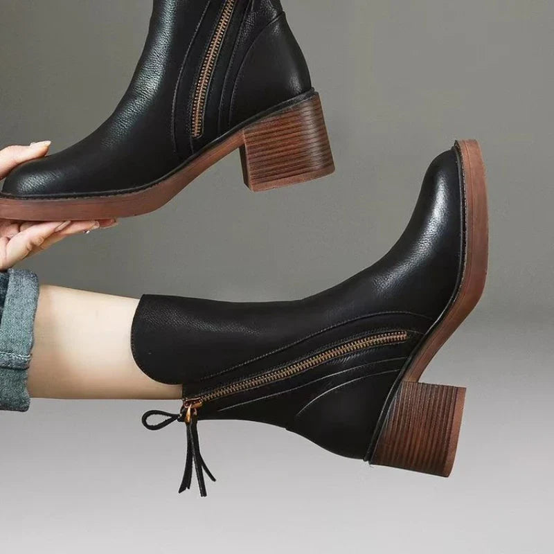 Selene | Ankle Boots – Leather High-Heel Boots with Cushioned Comfort TARHUS