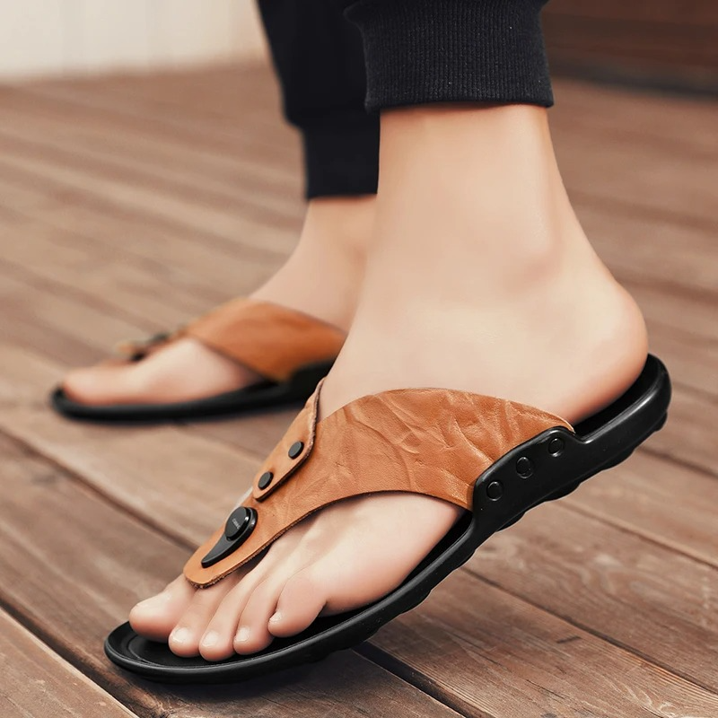 Arvento Italian Leather Slides TARHUS