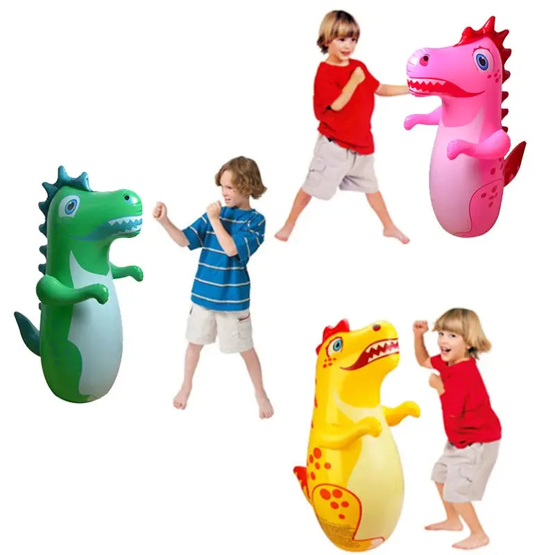 Inflatable Dinosaur Punching Bag for Kids – 90cm Standing Tumbler Toy - TARHUS