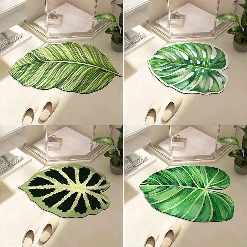 Leaf-Shaped Bath Mat • Absorbent & Anti-Slip - TARHUS