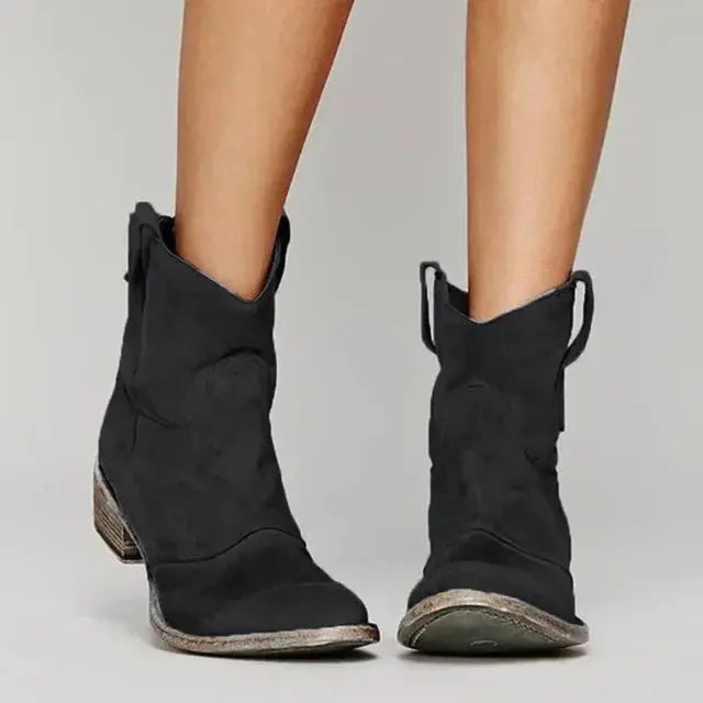 Paloma Vintage Western Ankle Boots - TARHUS
