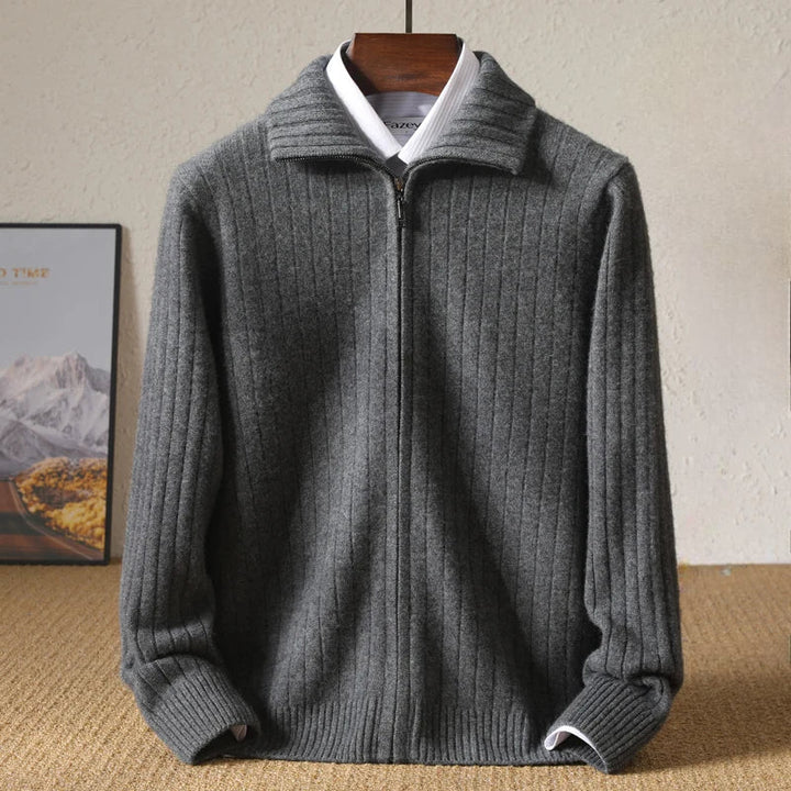 Russell Men’s Cashmere Cardigan – Luxury Knit Sweater with Classic Fit TARHUS