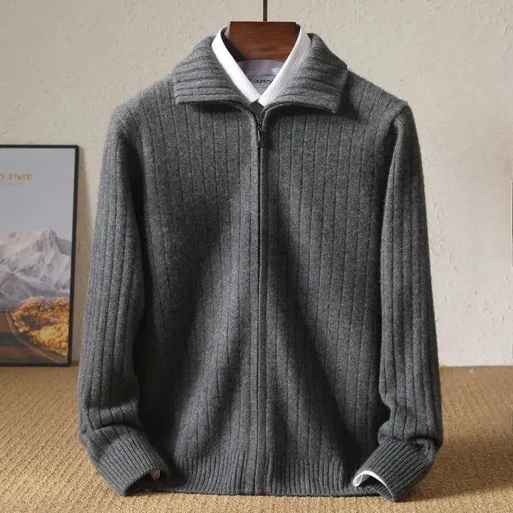 Russell Men’s Cashmere Cardigan – Luxury Knit Sweater with Classic Fit TARHUS Men Clothing
