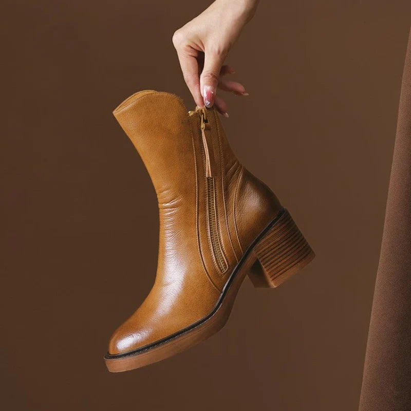 Selene | Ankle Boots – Leather High-Heel Boots with Cushioned Comfort TARHUS