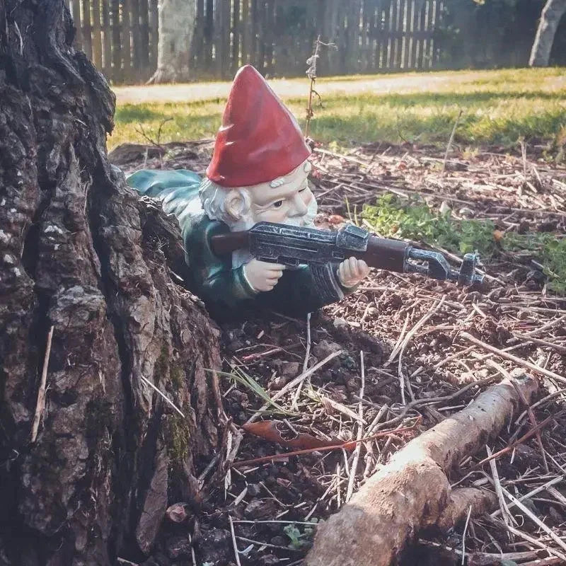 Garden Gnome Warriors – Funny Outdoor Statues for Garden TARHUS