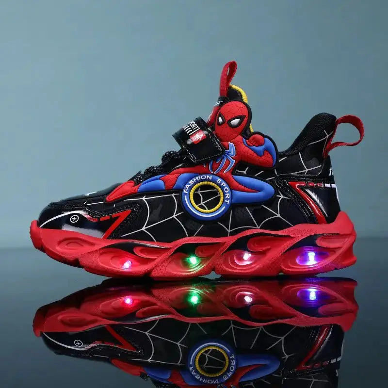 Spiderman Disney LED Sneakers for Boys – Shoes for Kids - TARHUS