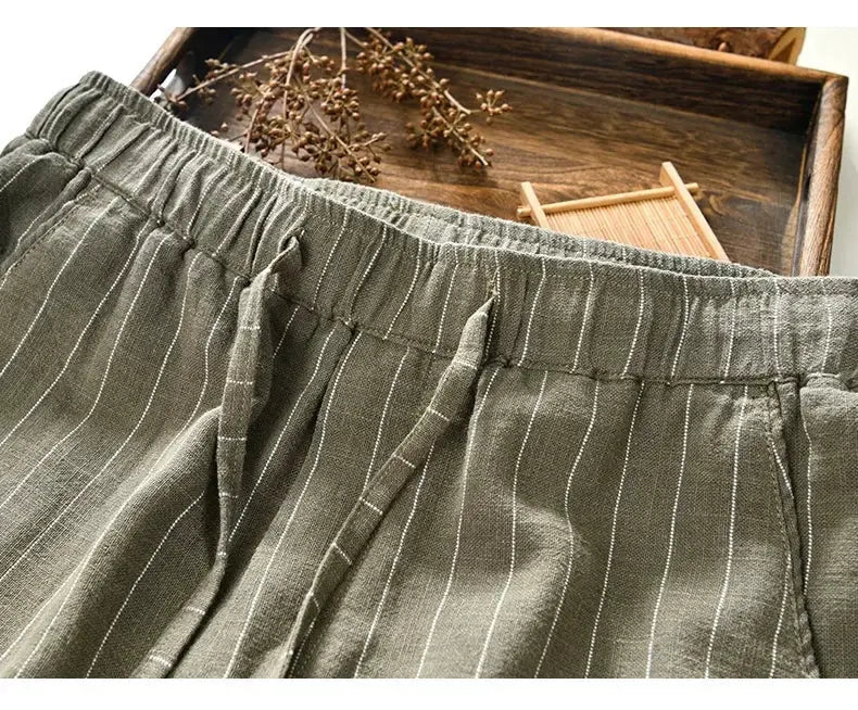 Isolano - Cotton Linen Shorts - TARHUS