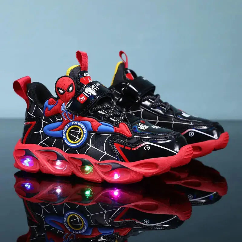 Spiderman Disney LED Sneakers for Boys – Shoes for Kids - TARHUS