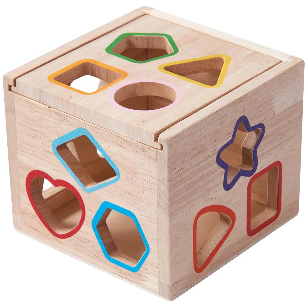 Montessori Shape Sorter Toy – Wooden Learning Puzzle for Toddlers - TARHUS