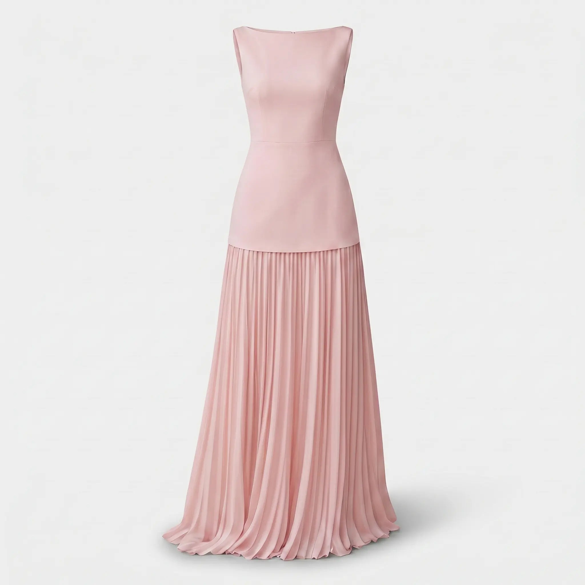 Sleeveless Fitted Bodice Pleated Maxi Evening Dress for Women TARHUS AS - Womens - Maxi Dress