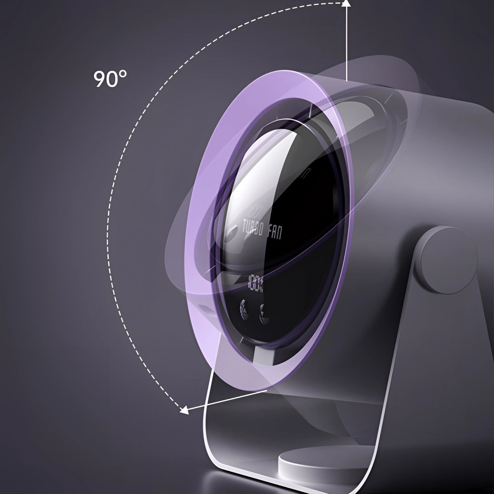 Auralis | Bladeless Turbo Fan – Compact Quiet Cooling with LED Display