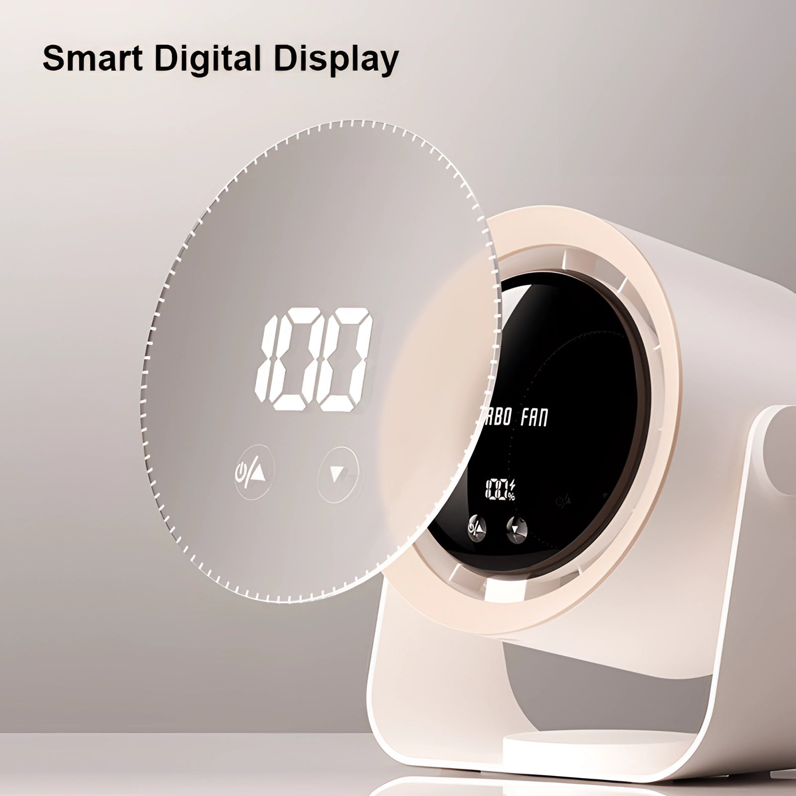 Auralis | Bladeless Turbo Fan – Compact Quiet Cooling with LED Display