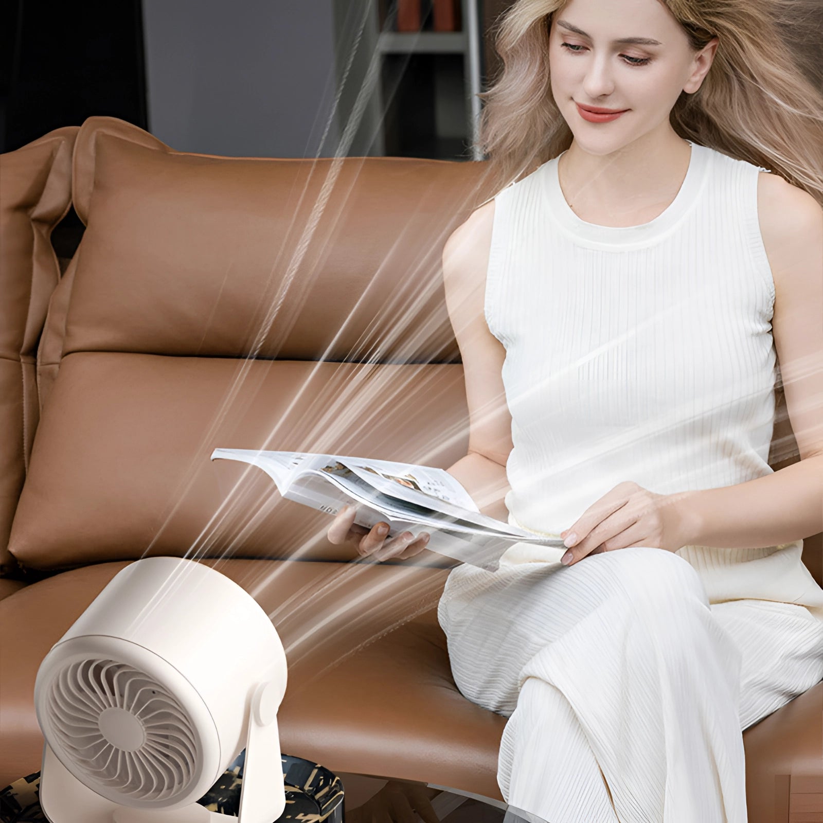 Auralis | Bladeless Turbo Fan – Compact Quiet Cooling with LED Display