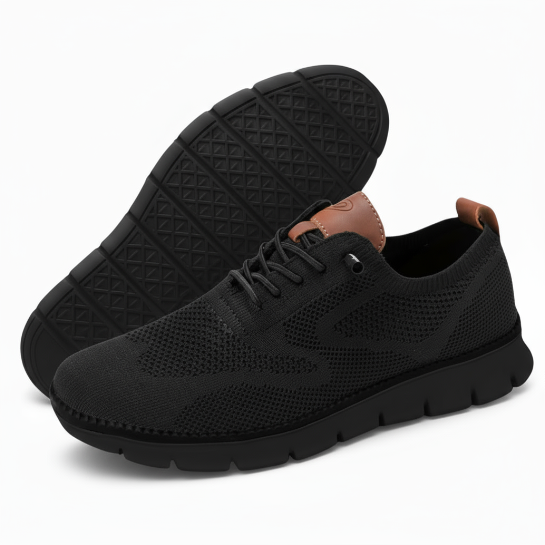 All Black Knit Sneakers – Sleek Design & Adaptive Comfort TARHUS Sneakers