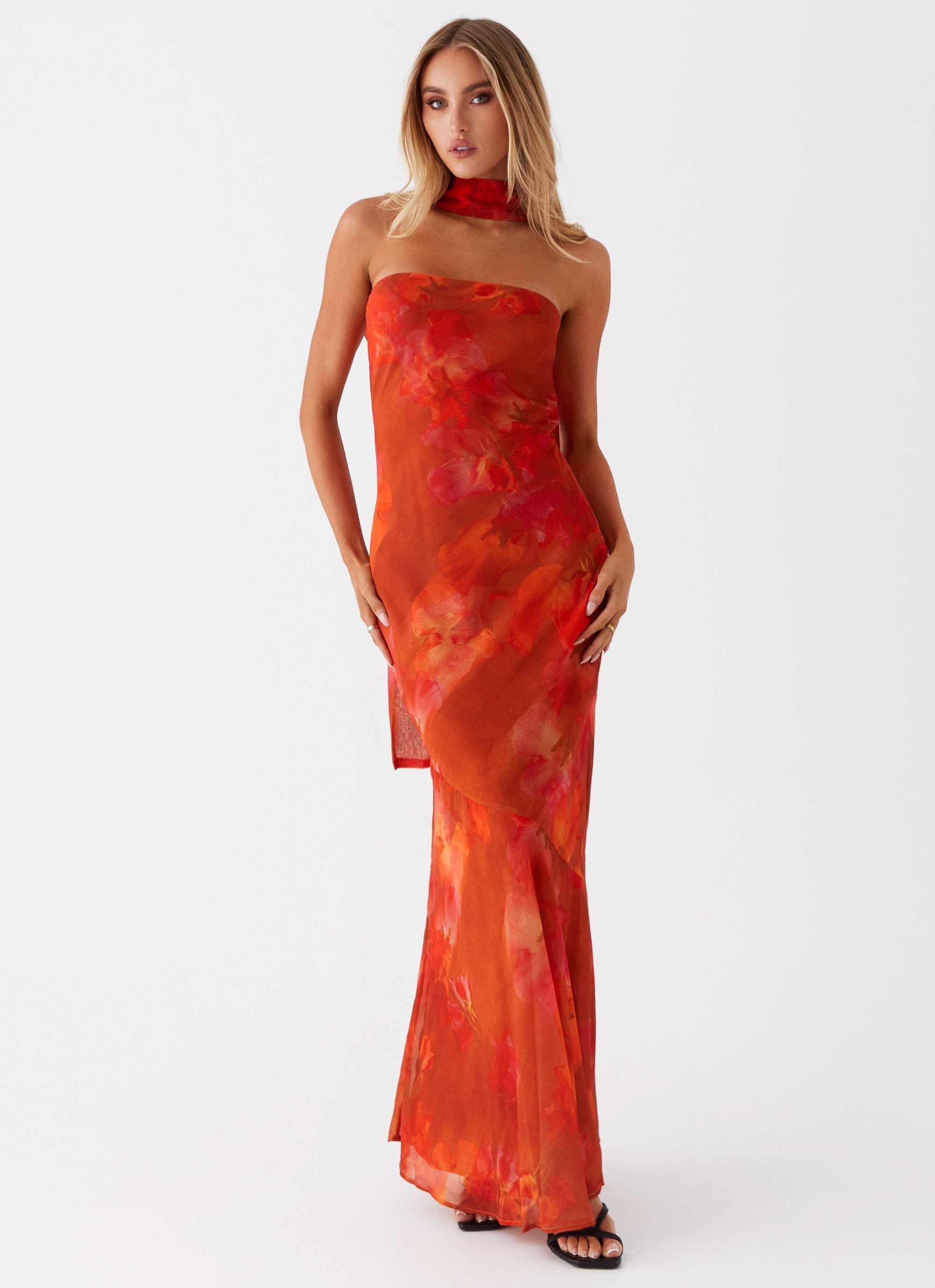 Womens Strapless Bodycon Mermaid Maxi Dress Abstract Print – Elegant Slim Fit Evening Party Dress TARHUS Maxi Dress