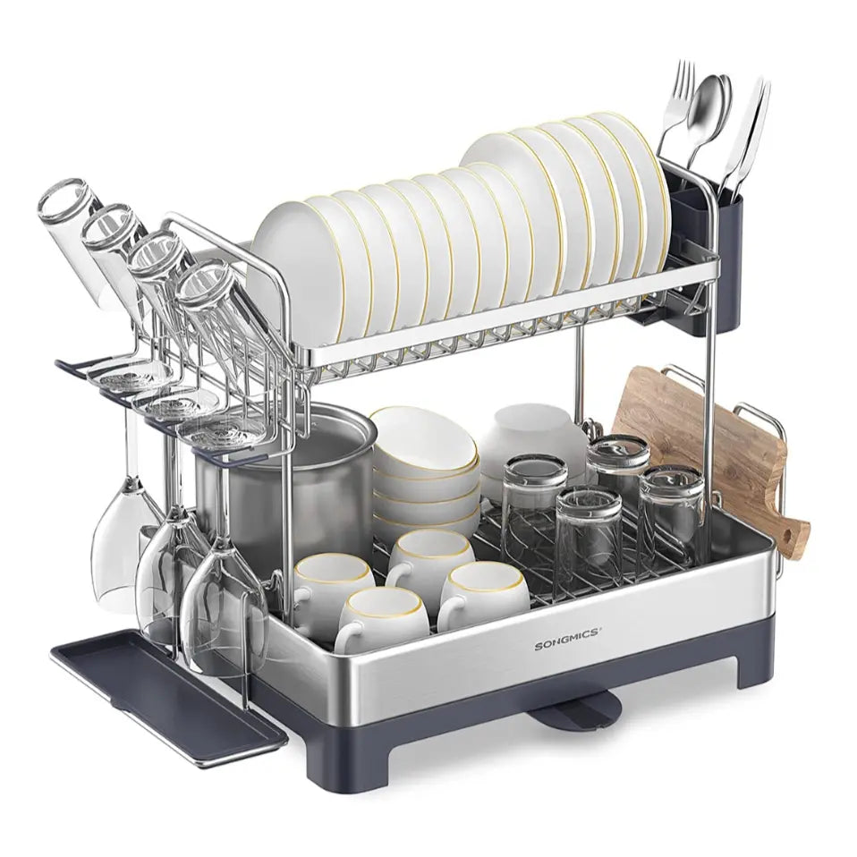 Dish Drying Rack - Grey and Silver - TARHUS