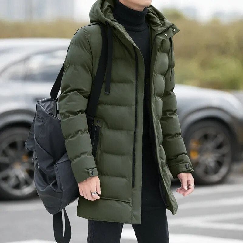 Men’s Longline Puffer Down Jacket – Ultimate Warmth