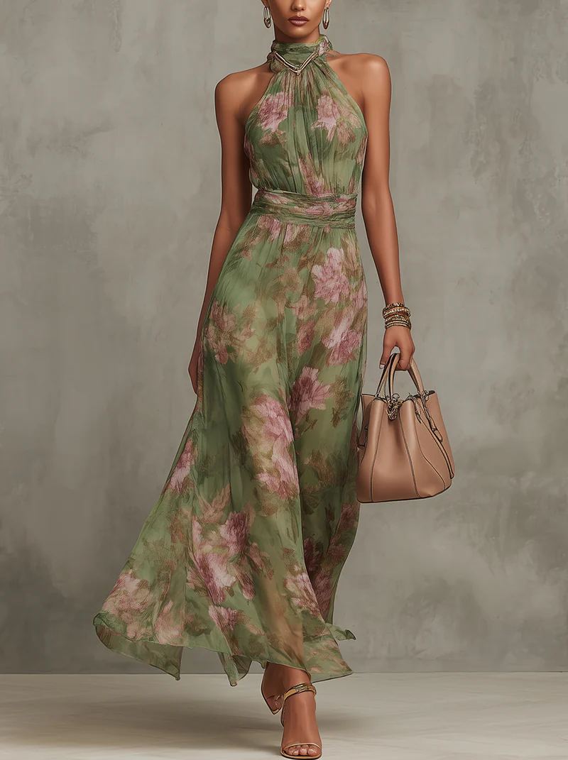 Sophie | Elegant Floral Summer Dress TARHUS Floral Dresses