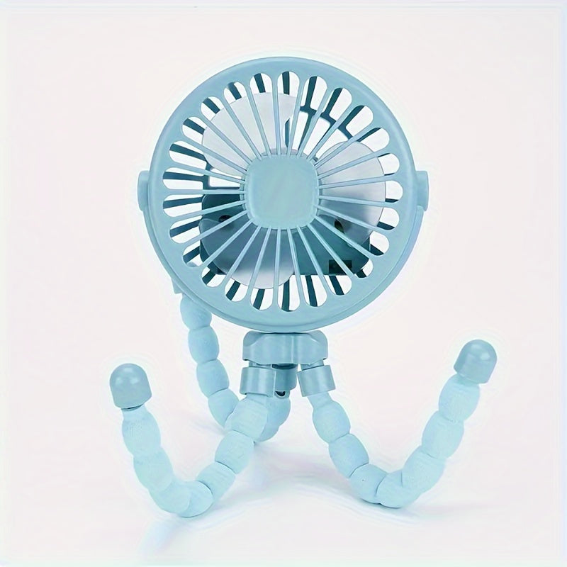Portable USB Rechargeable Octopus Fan – Flexible Handheld Electric Mini Fan for Desk TARHUS