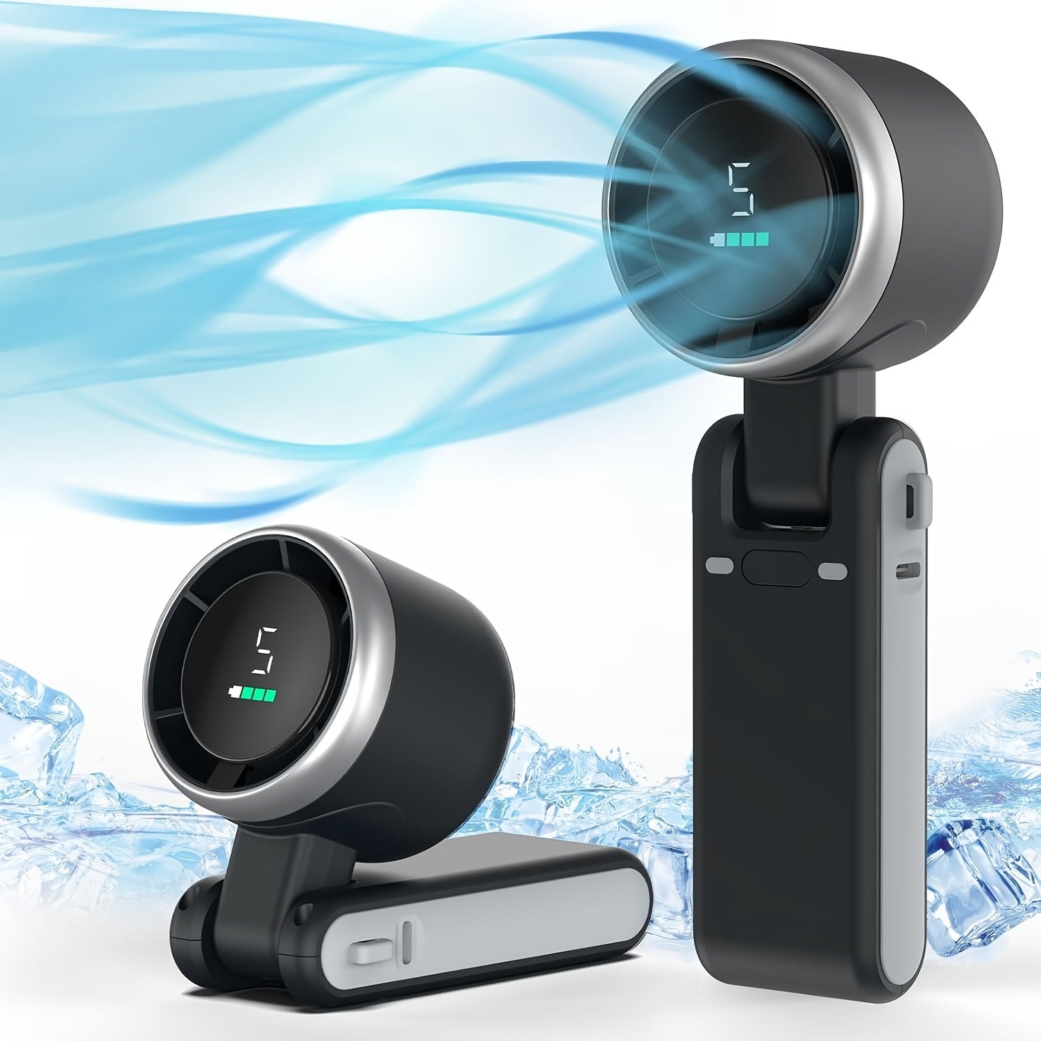 Portable Foldable USB Handheld Fan – Ultra-Quiet 5-Speed Rechargeable Fan TARHUS