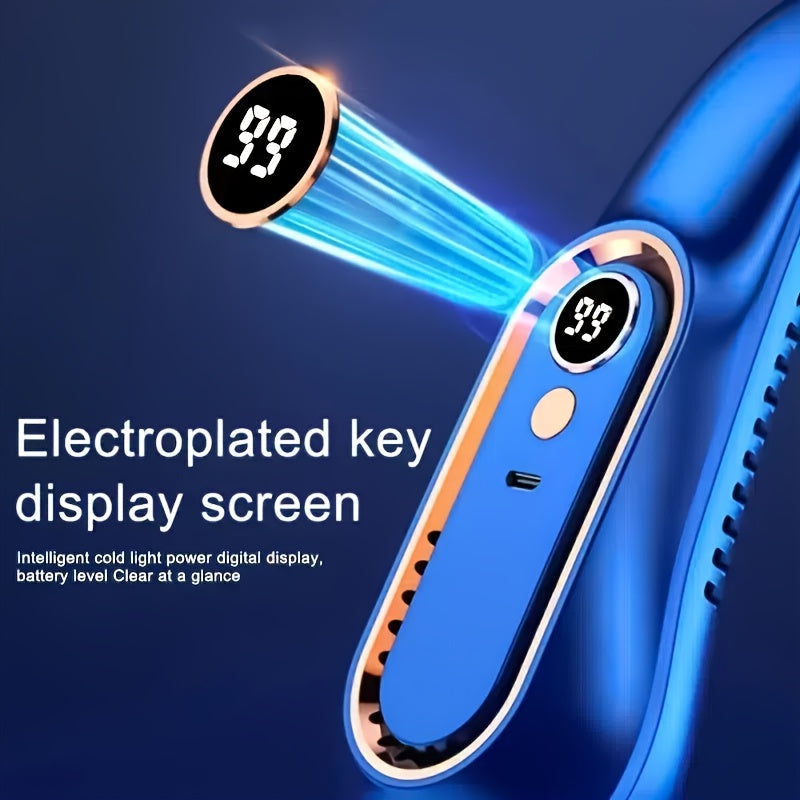 Portable USB Neck Fan – Super Ice Cooling, Adjustable Personal Fan for Summer TARHUS