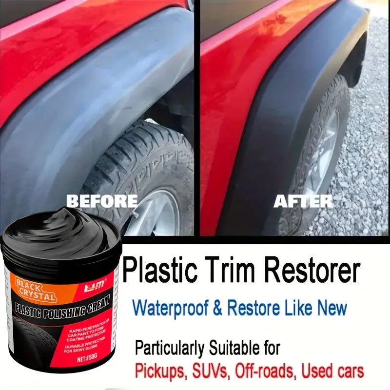 150g Plastic & Rubber Repair Paste – Interior Trim Restorer & Tire Shine Wax for Cars | Scratch Repair - TARHUS