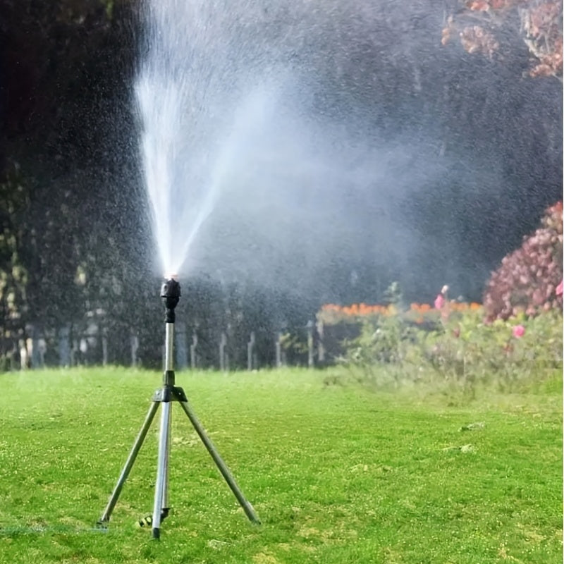 AquaSpin | 360° Tripod Lawn Sprinkler – Adjustable Rotating Irrigation TARHUS