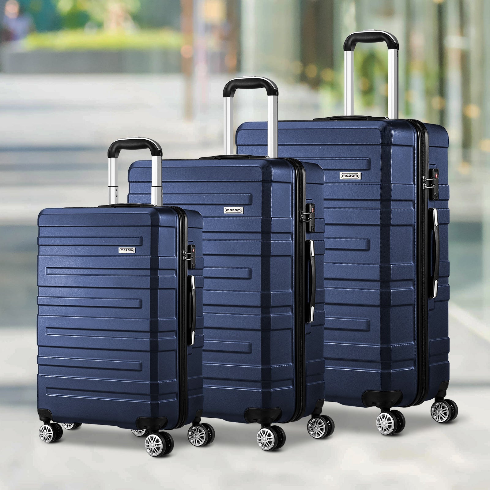 Mazam 3pcs Luggage Suitcase Trolley Set Travel PP Case TSA Lock Storage TARHUS