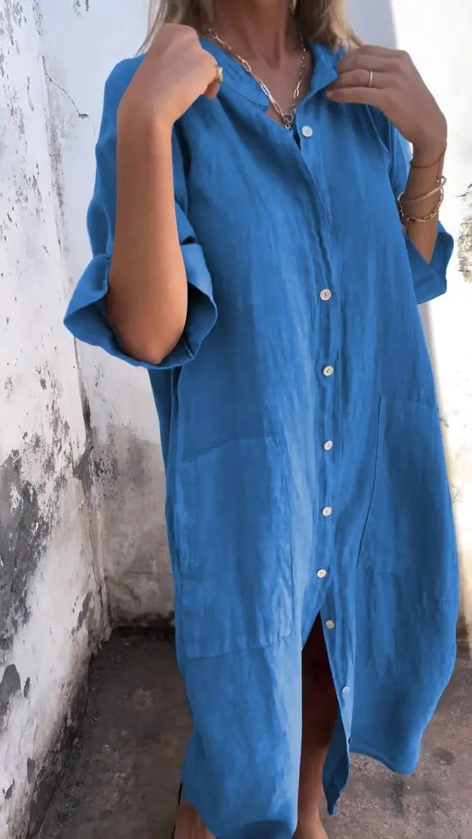 Amelia - Long Shirt Style Dress - nubuso