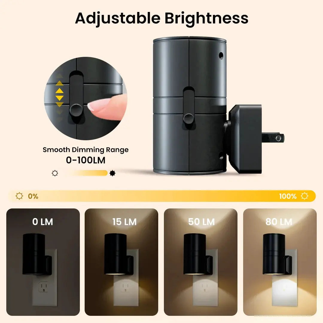 LumiGlow - Dimmable Night Light Plug in - TARHUS