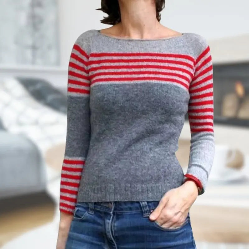 Aurora - Knitted Sweater with Round Neck - nubuso