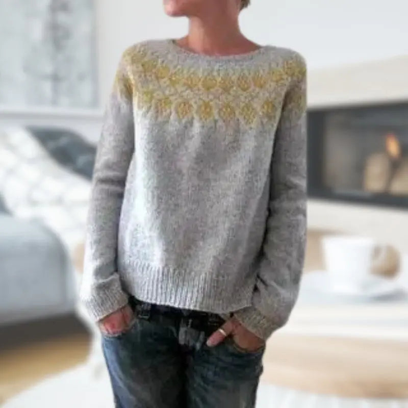 Aurora - Knitted Sweater with Round Neck - nubuso
