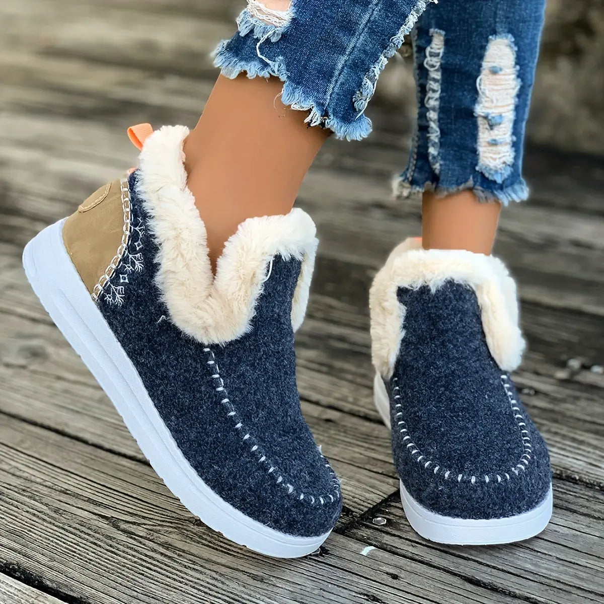 Women’s Fleece-Lined Winter Slippers – Soft Shoes - TARHUS