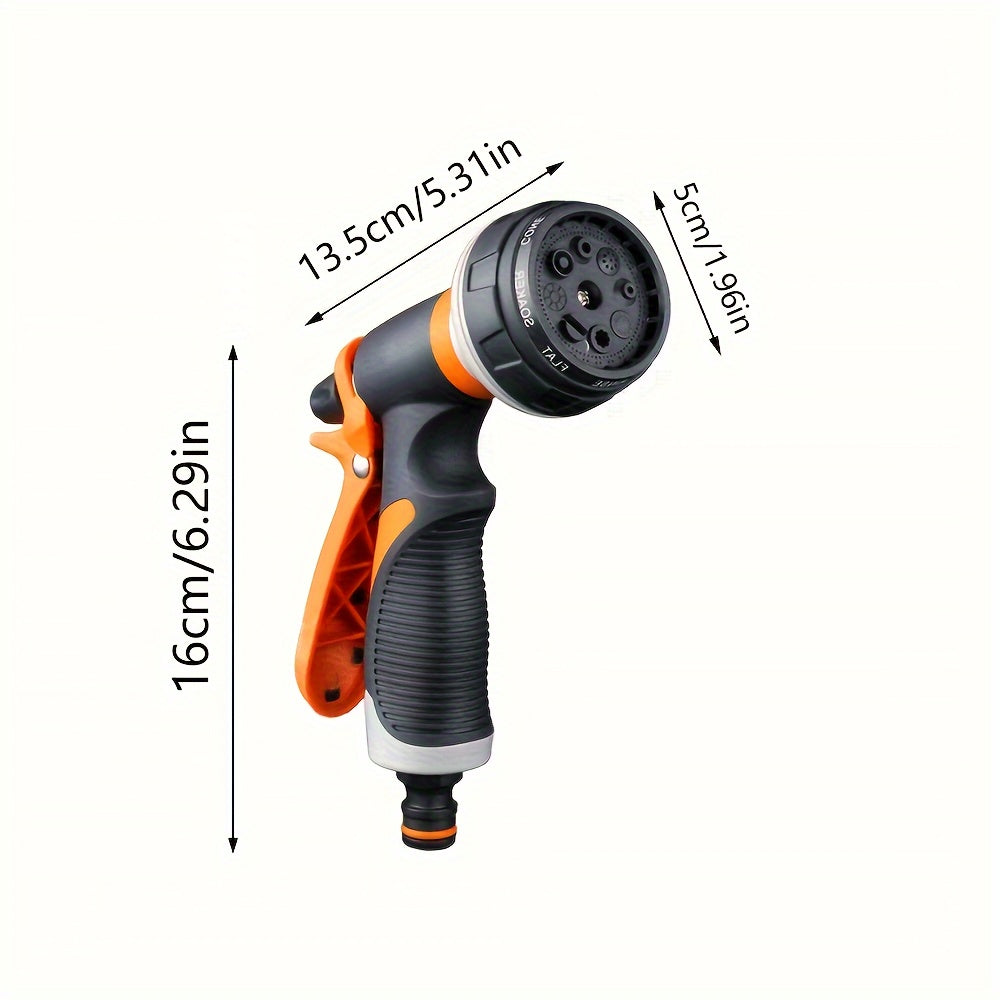 1 Set Outdoor Garden High-Pressure Plastic Sprayer with Adjustable Control Valve and 8-Pattern Sprinkler Nozzle - Ideal for Watering Plants, Lawns, and Cleaning TARHUS