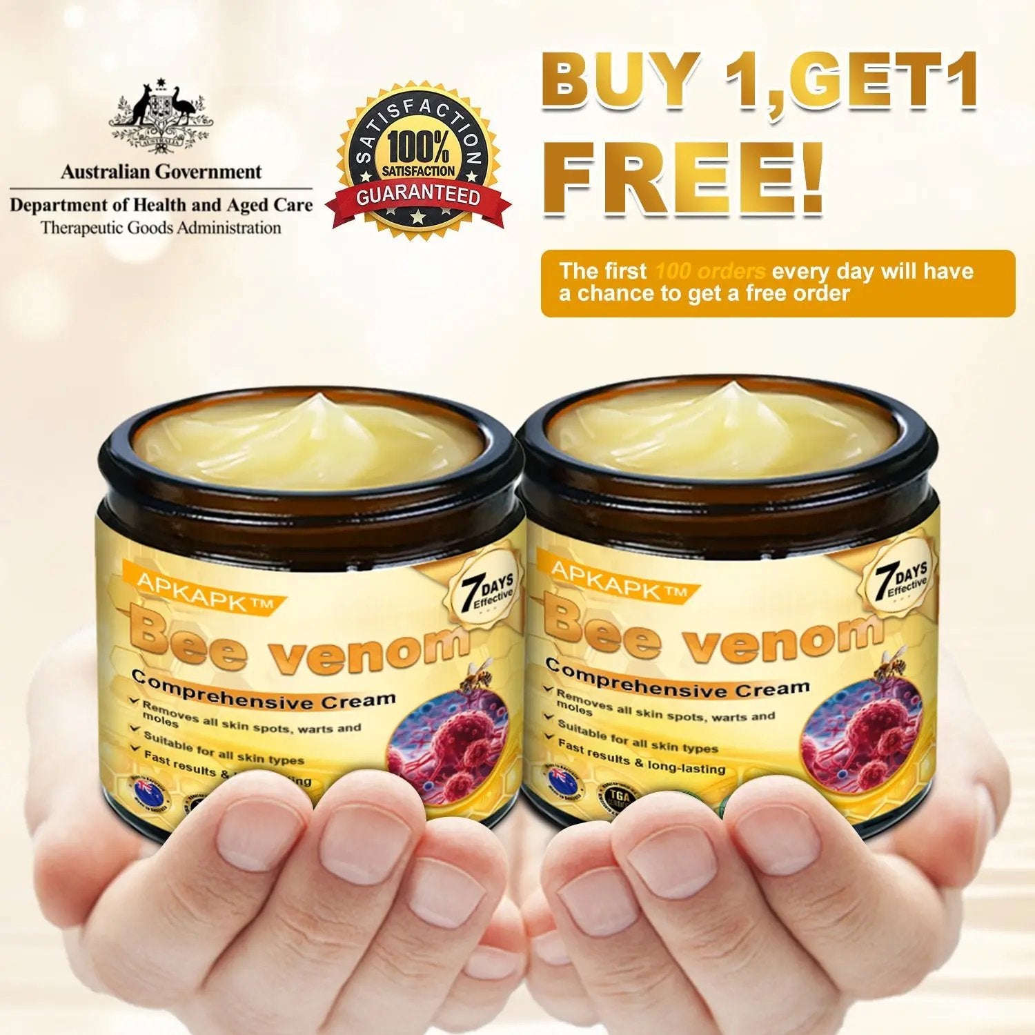 1+1 FREE | Bee Venom Comprehensive Cream - TARHUS