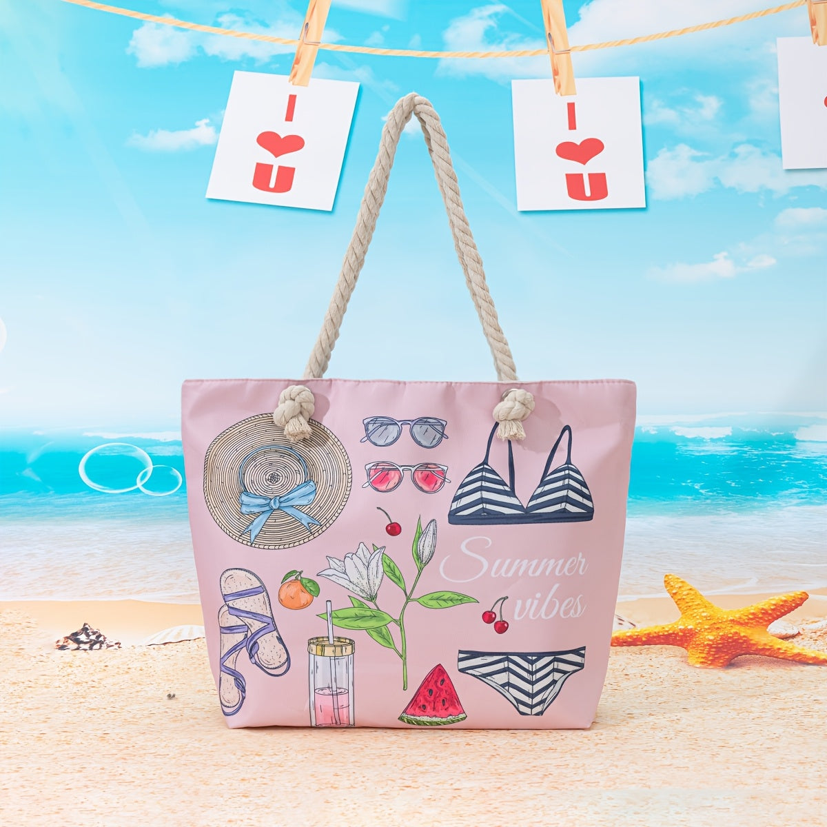 Amara | Blue Mandala Print Tote Bag – Casual Rope Handle Shoulder Bag TARHUS