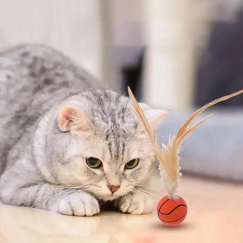 Interactive Feather Ball Toy Set for Cats - TARHUS