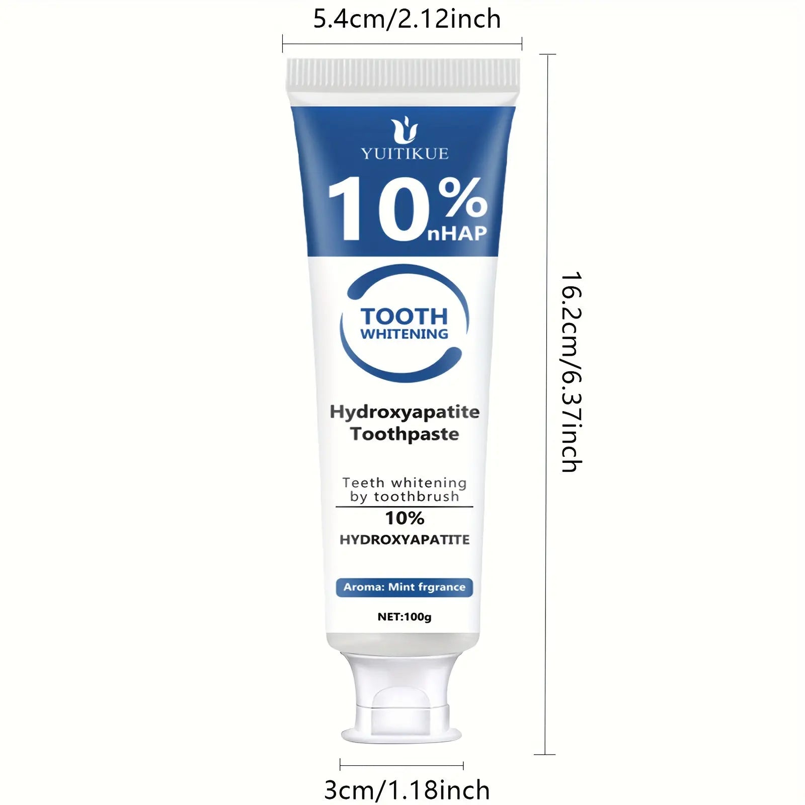 Fluoride-Free Whitening Toothpaste with Hydroxyapatite & Peppermint for Fresh Breath - TARHUS