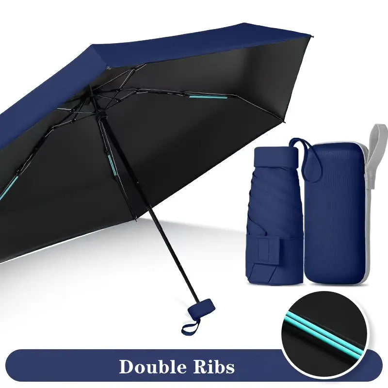 Mini Pocket Umbrella – Six-Fold, UV Protection | Lightweight & Portable - TARHUS