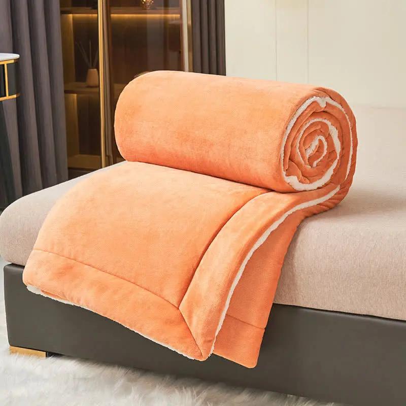 Luxury Double Velvet Throw Blanket – Ultra-Soft Solid Color Fleece Blanket for Sofa, Bed & Couch - TARHUS