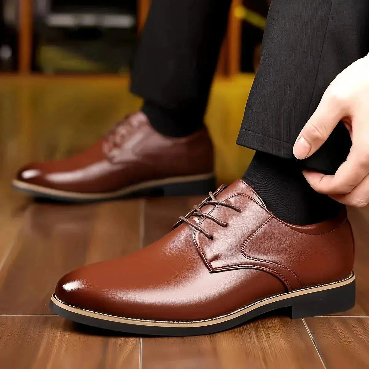 Chris | Classic Brown Dress Shoes Lace-Up Oxford TARHUS Clothing & Accessories