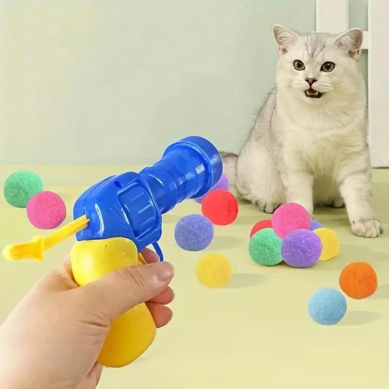 Interactive Cat Toy Ball Launcher Gun - TARHUS