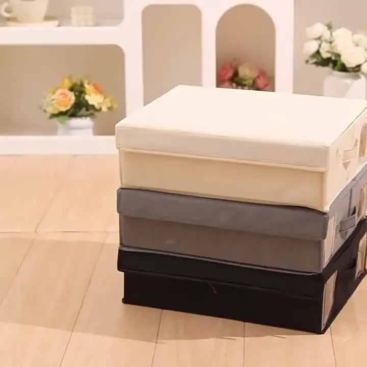 4-Pack Foldable Bedding Storage Bags with Clear Viewing Window – Large Capacity Under-Bed Organizers for Sheets, Pillows & Duvet Covers - TARHUS