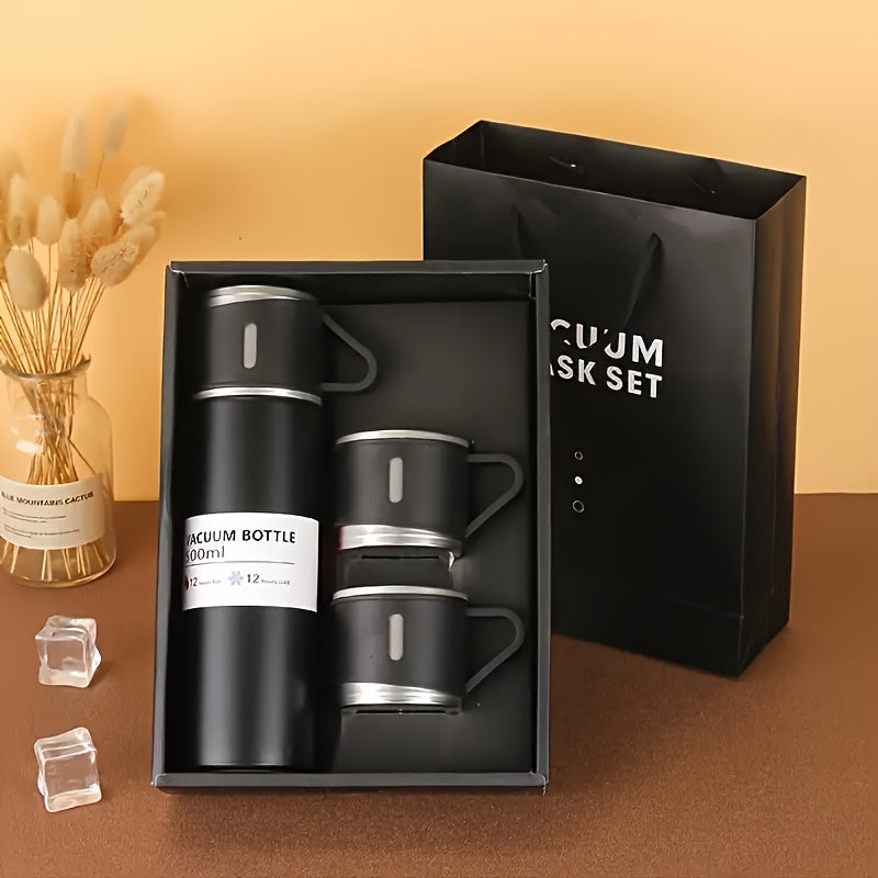 1set Thermal Mug 500ml/16.9oz, Stainless Steel Vacuum Insulated Bottle With Cup For Coffee Hot Drink And Cold Drink, Water Flask Back To School Supplies TARHUS