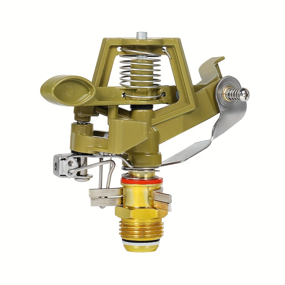 360° Rotating Zinc Alloy Lawn Sprinkler Head with Adjustable Arm & Spray Nozzle - Durable Garden Irrigation Tool for Even Water Distribution, Yard & Field Coverage, Sprinklers for Lawn TARHUS