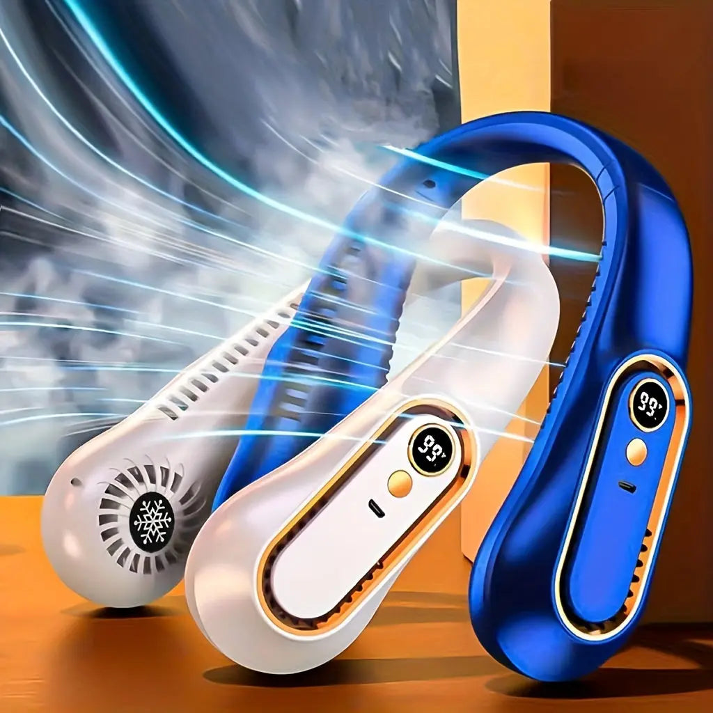 Portable USB Neck Fan – Super Ice Cooling, Adjustable Personal Fan for Summer TARHUS Electronics & Gadgets