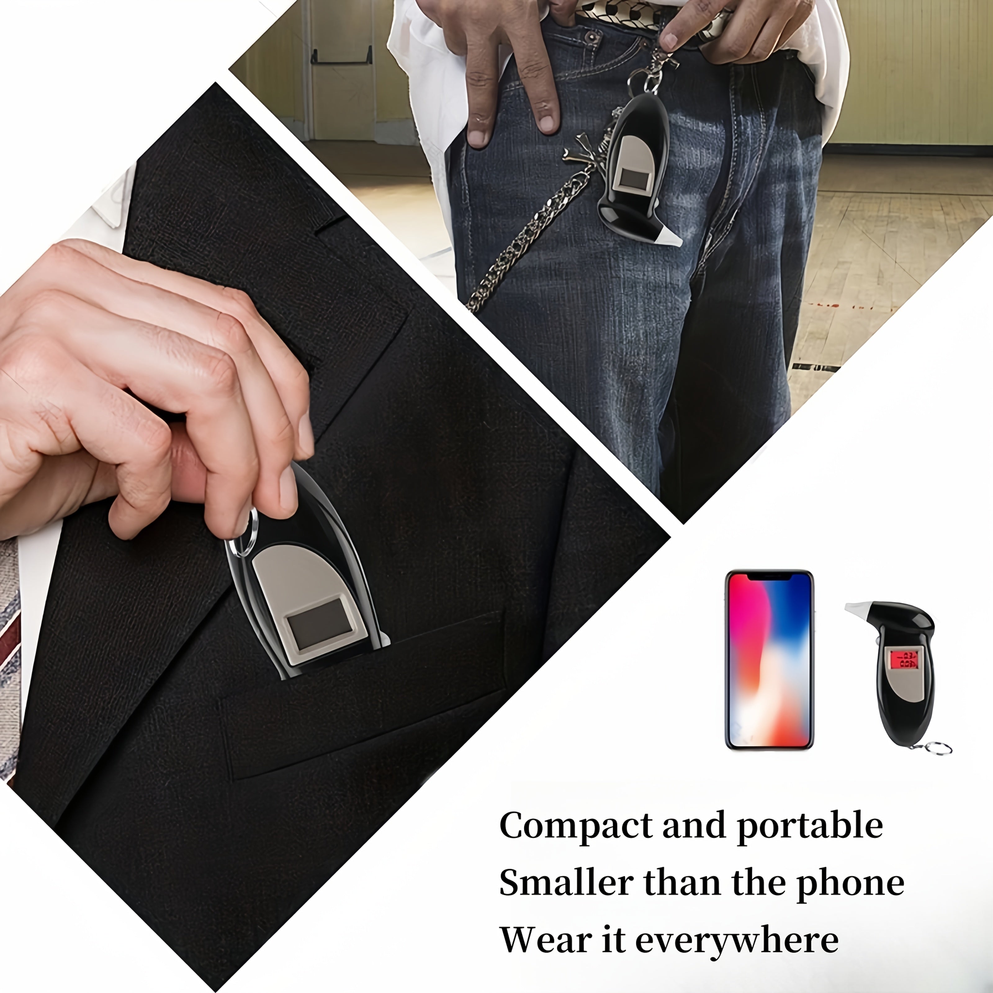 Digital Breath Alcohol Tester – Portable BAC Analyzer with LCD Display TARHUS Health & Beauty